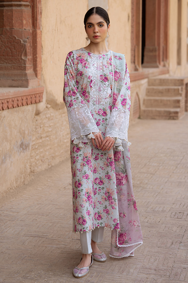 Cross Stitch | Eid Lawn Edit 25 | SPARKLING GEM by Cross Stitch - Designer Dress - Type: Ladies Clothes - Available at Libayah - 100% Original