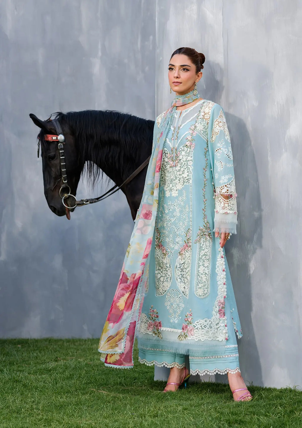 Elaf Premium | Luxury Lawn 25 | ELH-5B ELYA by Elaf Premium - Designer Dress - Type: Ladies Clothes - Available at Libayah - 100% Original