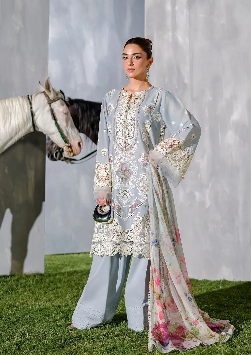 Elaf Premium | Luxury Lawn 25 | ELH-7B ISSABEL by Elaf Premium - Designer Dress - Type: Ladies Clothes - Available at Libayah - 100% Original