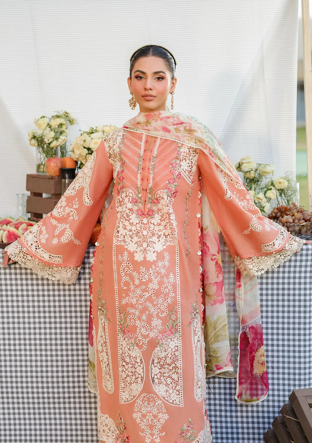 Elaf Premium | Luxury Lawn 25 | ELH-5A AUTUMN DREAM by Elaf Premium - Designer Dress - Type: Ladies Clothes - Available at Libayah - 100% Original