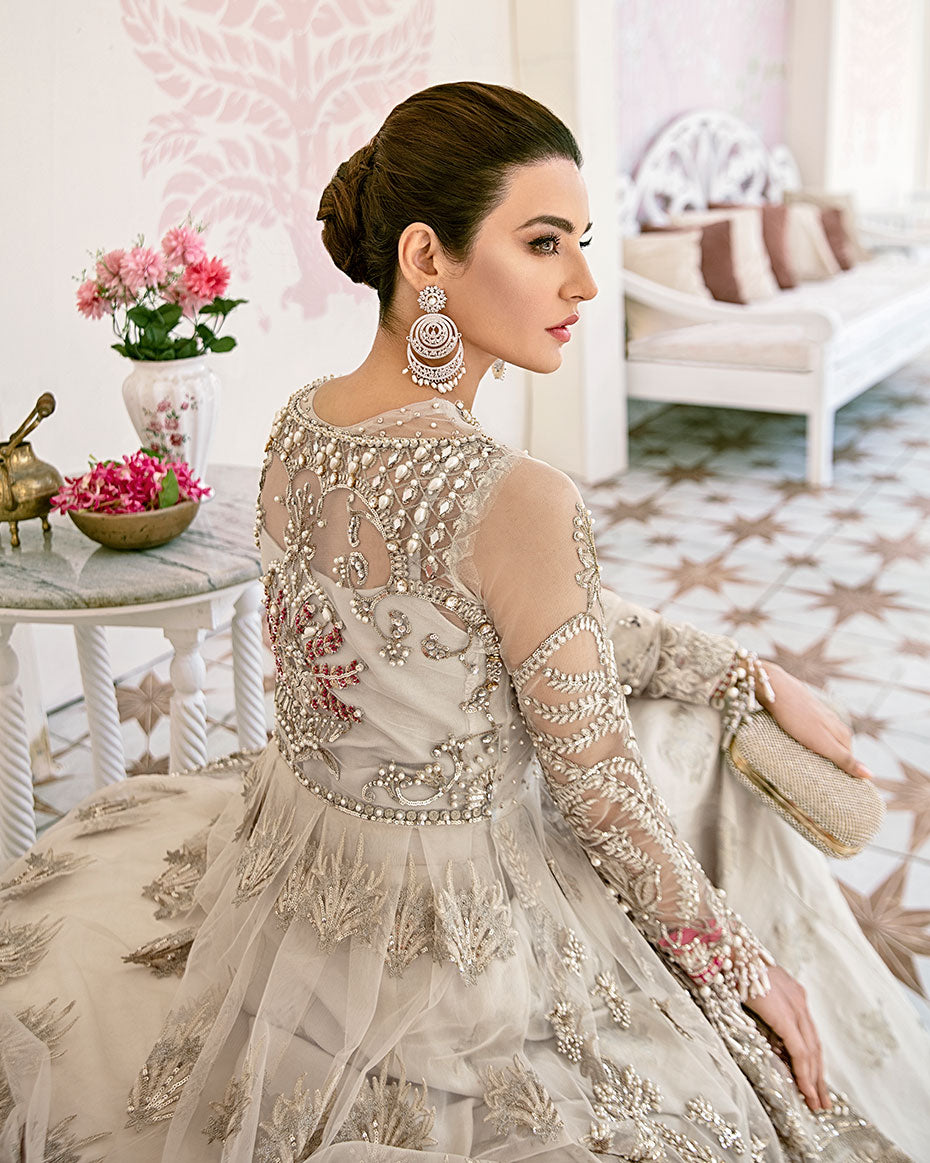Gulaal | Wedding Formals | Jeune Embroidered Net 3-Piece Suit WS-02 by Gulaal - Designer Dress - Type: Ladies Clothes - Available at Libayah - 100% Original