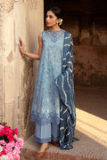 Cross Stitch | Premium Lawn 24 | BLUE SAND by Cross Stitch - Designer Dress - Type: Ladies Clothes - Available at Libayah - 100% Original