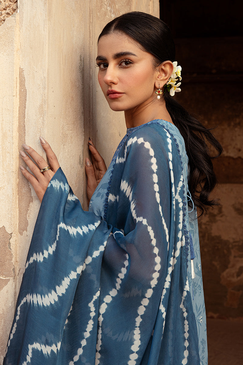 Cross Stitch | Premium Lawn 24 | BLUE SAND by Cross Stitch - Designer Dress - Type: Ladies Clothes - Available at Libayah - 100% Original