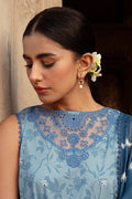 Cross Stitch | Premium Lawn 24 | BLUE SAND by Cross Stitch - Designer Dress - Type: Ladies Clothes - Available at Libayah - 100% Original