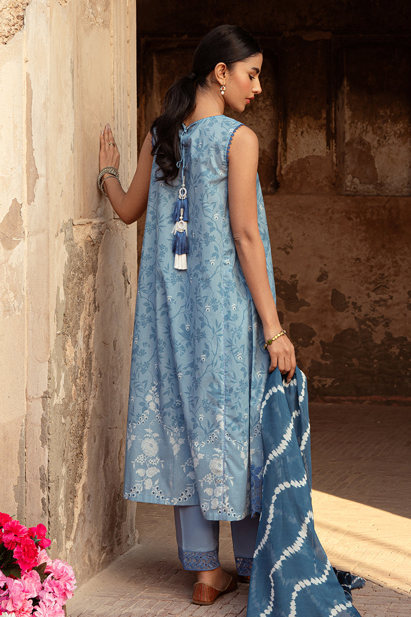 Cross Stitch | Premium Lawn 24 | BLUE SAND by Cross Stitch - Designer Dress - Type: Ladies Clothes - Available at Libayah - 100% Original