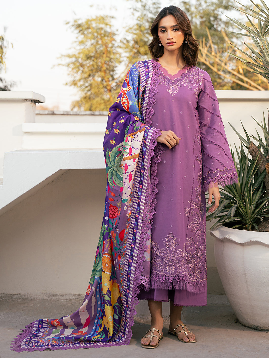 Bin Ilyas | Hazel Printed Lawn 25 | 2071 - A by Bin Ilyas - Designer Dress - Type: Ladies Clothes - Available at Libayah - 100% Original