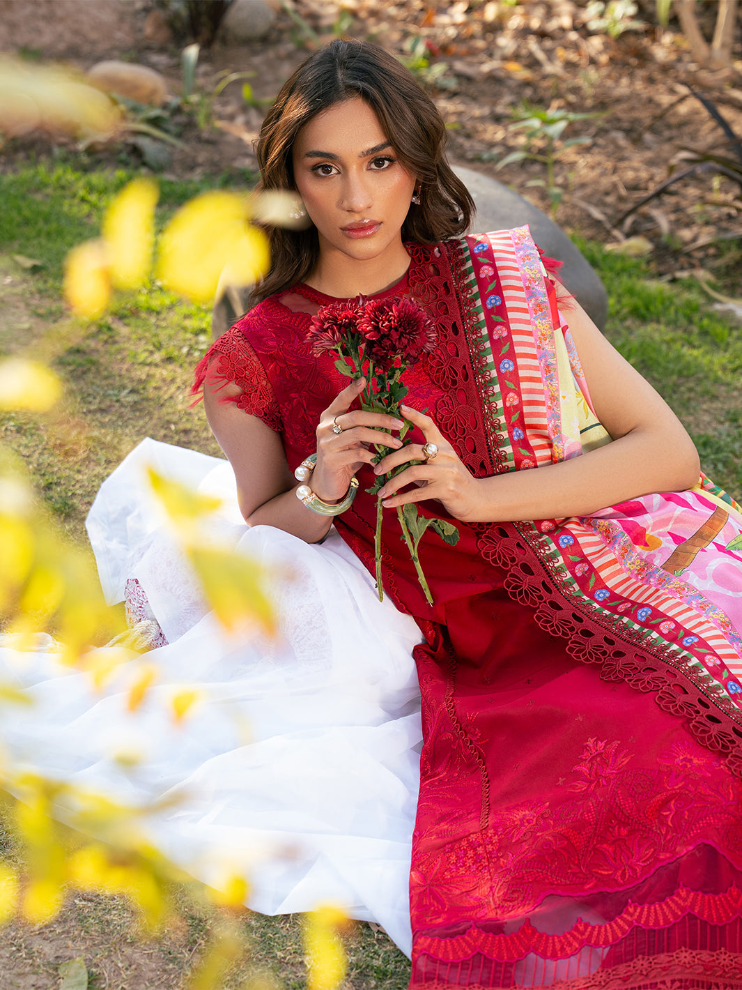 Bin Ilyas | Hazel Printed Lawn 25 | 2071 - B by Bin Ilyas - Designer Dress - Type: Ladies Clothes - Available at Libayah - 100% Original