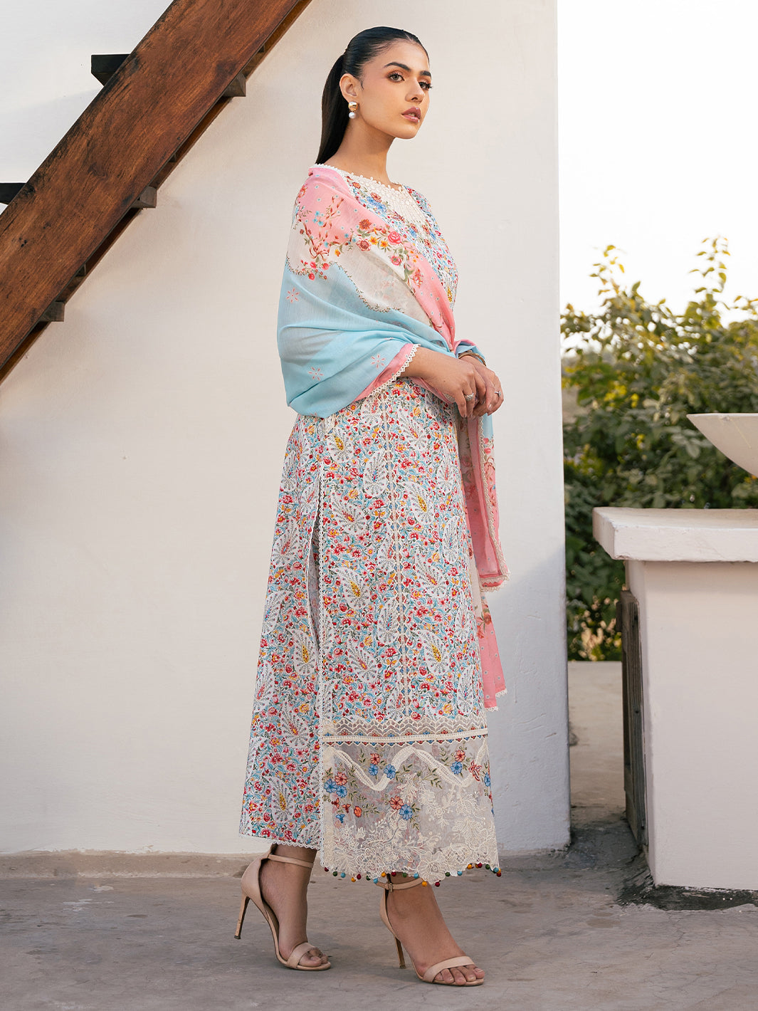 Bin Ilyas | Hazel Printed Lawn 25 | 2072 - A by Bin Ilyas - Designer Dress - Type: Ladies Clothes - Available at Libayah - 100% Original