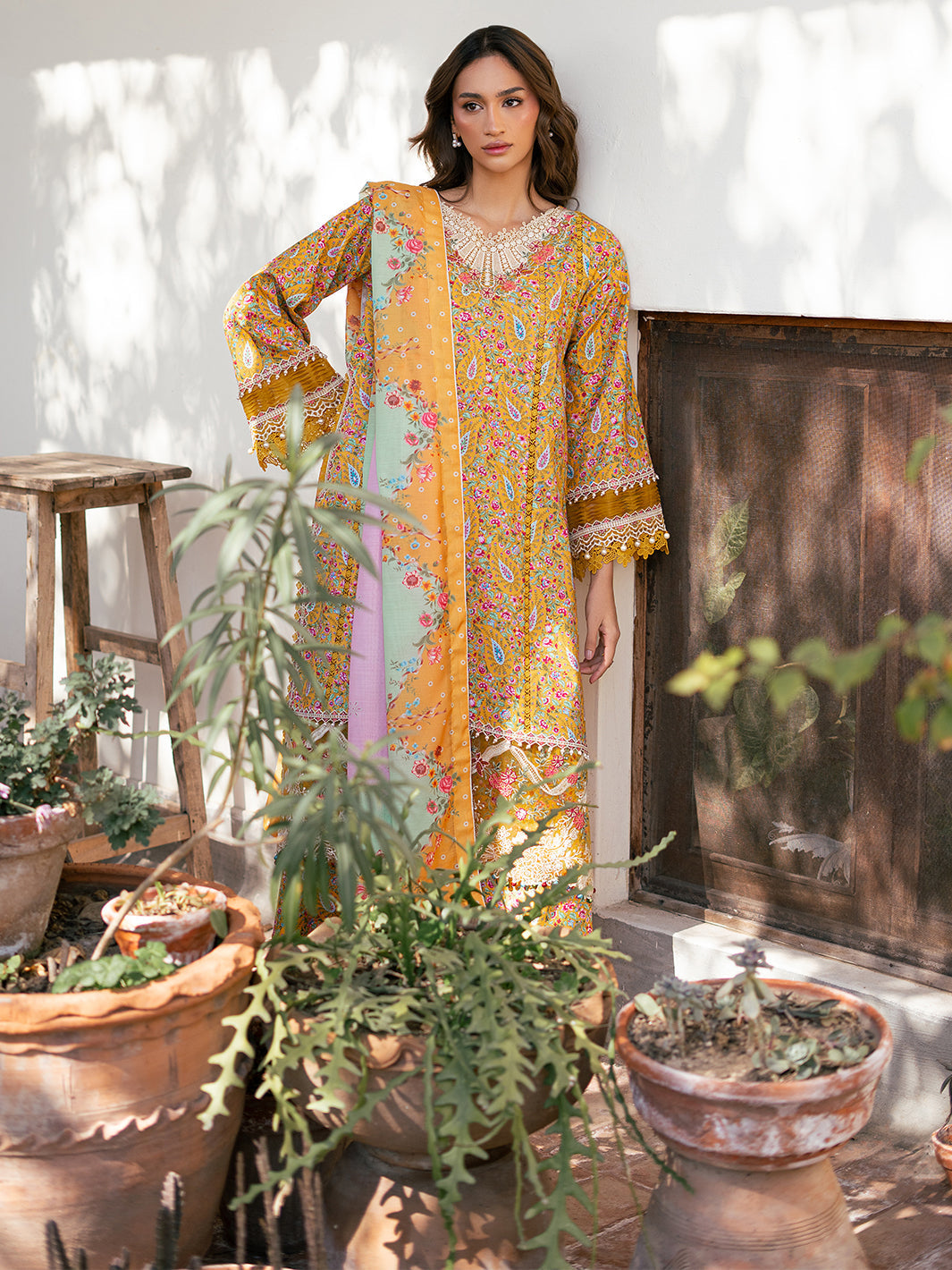 Bin Ilyas | Hazel Printed Lawn 25 | 2072 - B by Bin Ilyas - Designer Dress - Type: Ladies Clothes - Available at Libayah - 100% Original