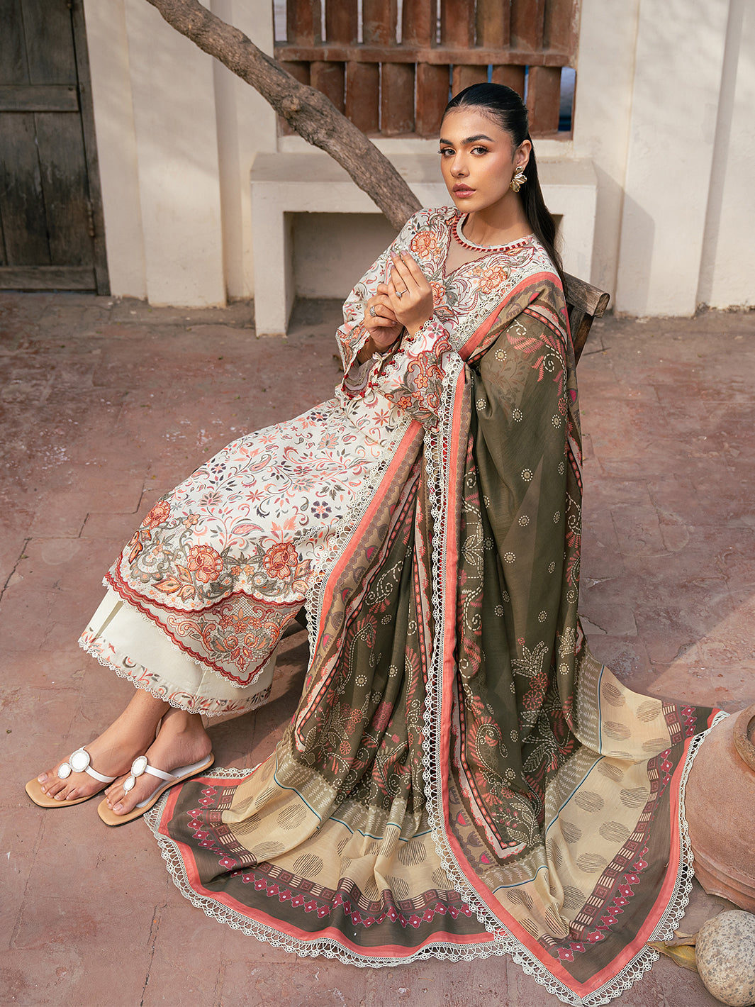 Bin Ilyas | Hazel Printed Lawn 25 | 2073 - A by Bin Ilyas - Designer Dress - Type: Ladies Clothes - Available at Libayah - 100% Original