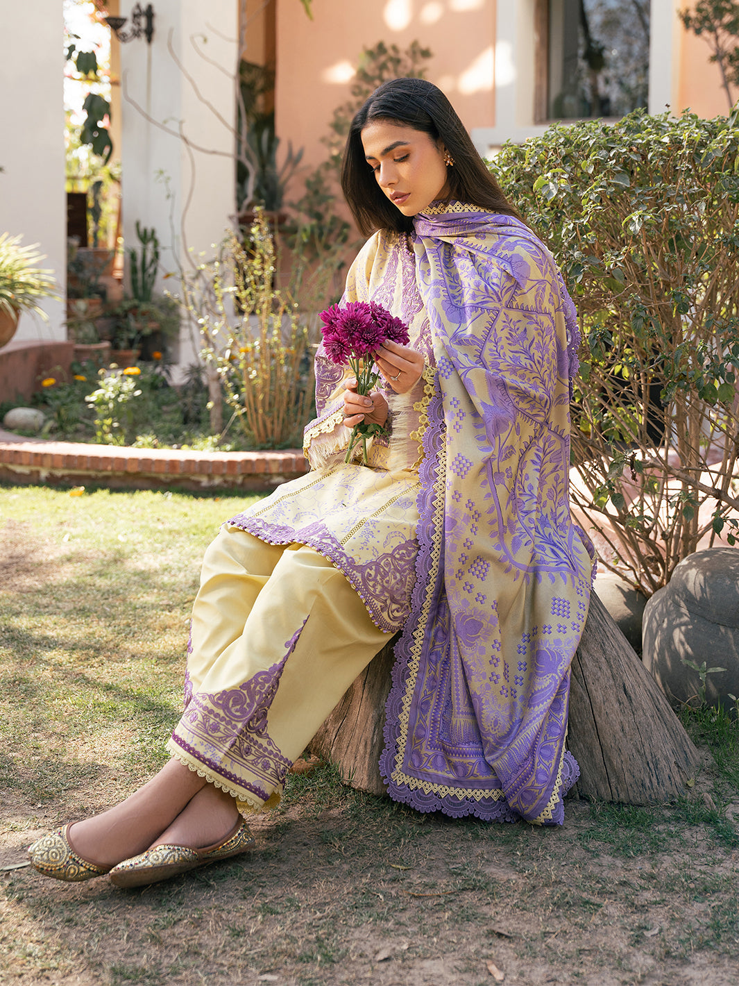 Bin Ilyas | Hazel Printed Lawn 25 | 2074 - A by Bin Ilyas - Designer Dress - Type: Ladies Clothes - Available at Libayah - 100% Original