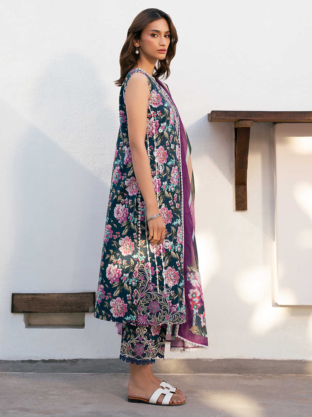Bin Ilyas | Hazel Printed Lawn 25 | 2076 - A by Bin Ilyas - Designer Dress - Type: Ladies Clothes - Available at Libayah - 100% Original