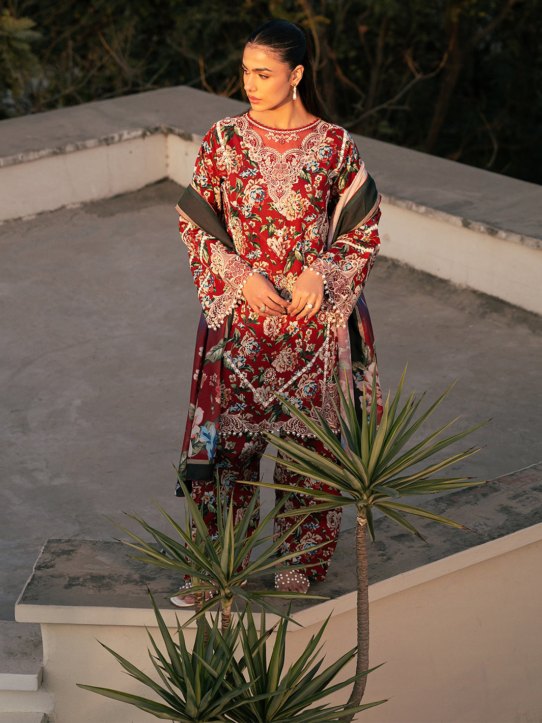 Bin Ilyas | Hazel Printed Lawn 25 | 2076 - B by Bin Ilyas - Designer Dress - Type: Ladies Clothes - Available at Libayah - 100% Original