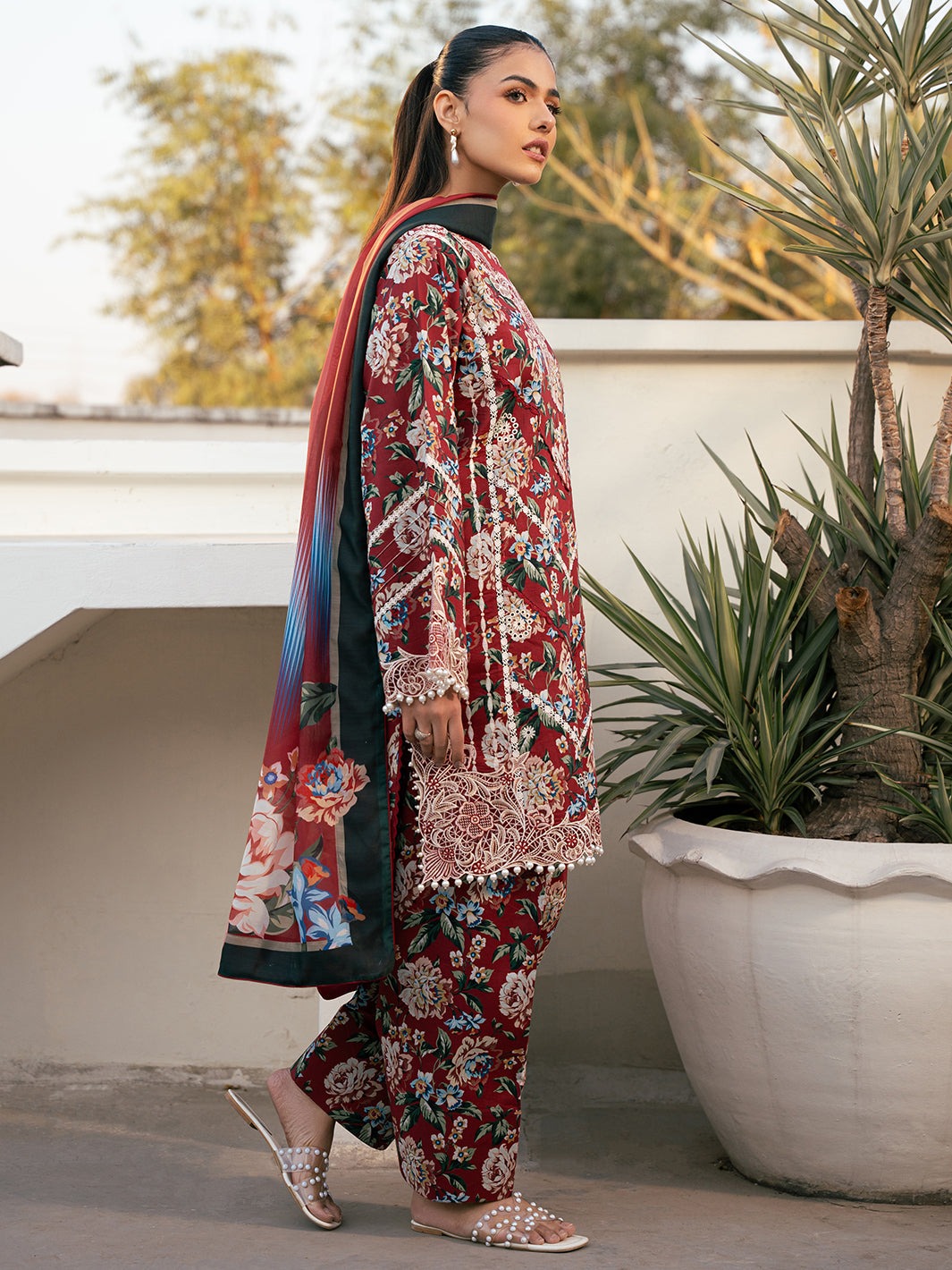 Bin Ilyas | Hazel Printed Lawn 25 | 2076 - B by Bin Ilyas - Designer Dress - Type: Ladies Clothes - Available at Libayah - 100% Original