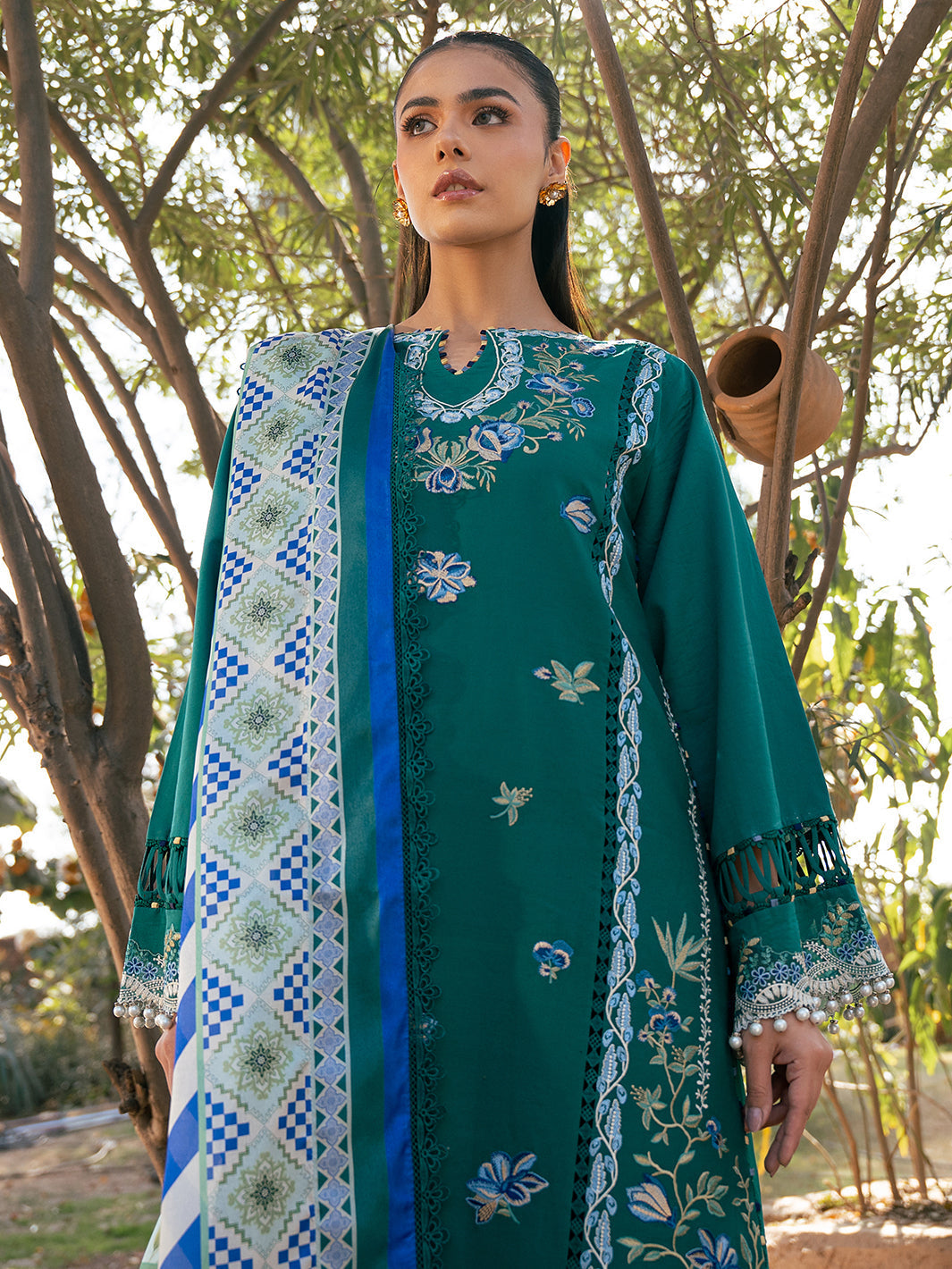 Bin Ilyas | Hazel Printed Lawn 25 | 2077 - A by Bin Ilyas - Designer Dress - Type: Ladies Clothes - Available at Libayah - 100% Original