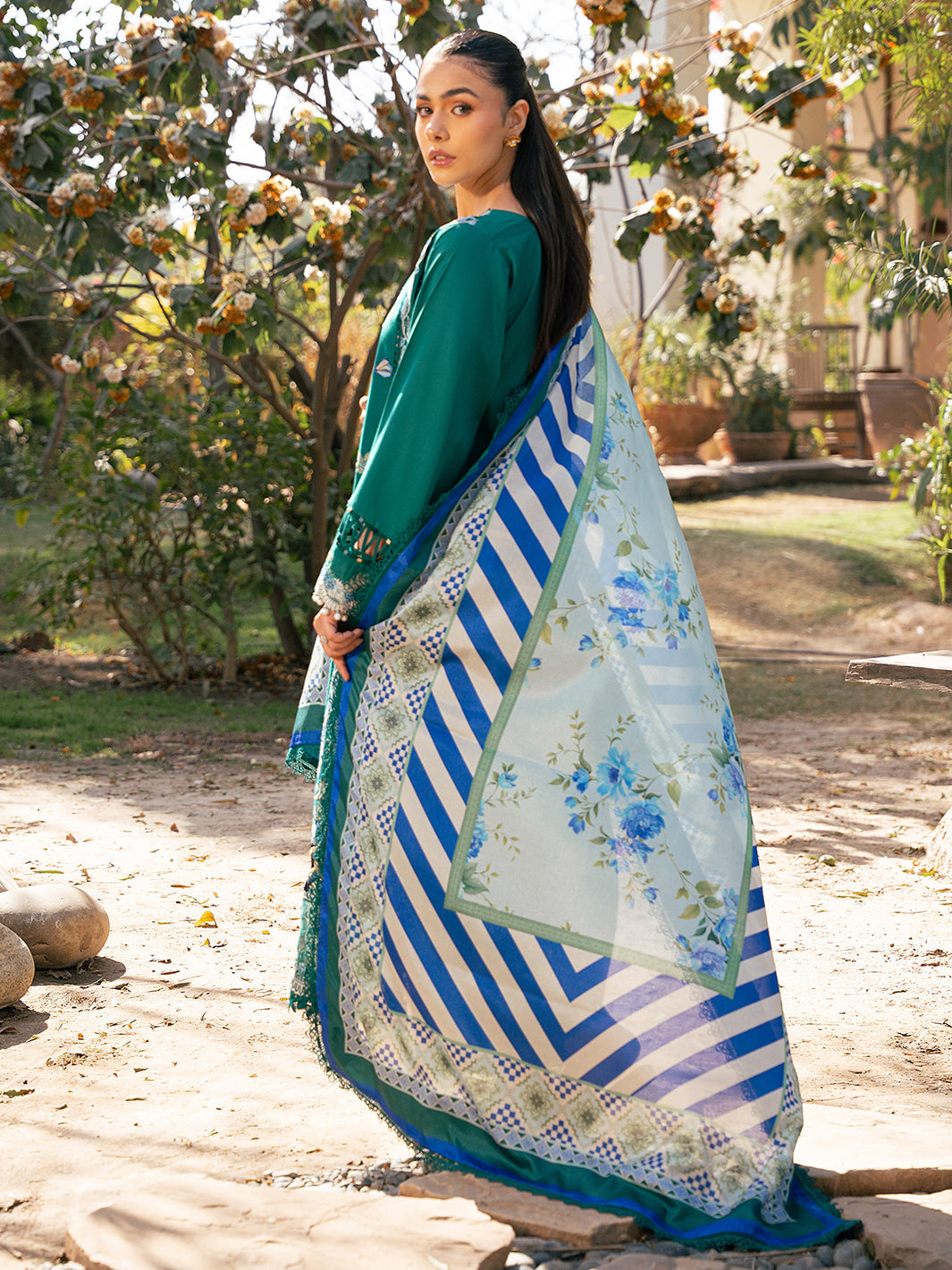 Bin Ilyas | Hazel Printed Lawn 25 | 2077 - A by Bin Ilyas - Designer Dress - Type: Ladies Clothes - Available at Libayah - 100% Original