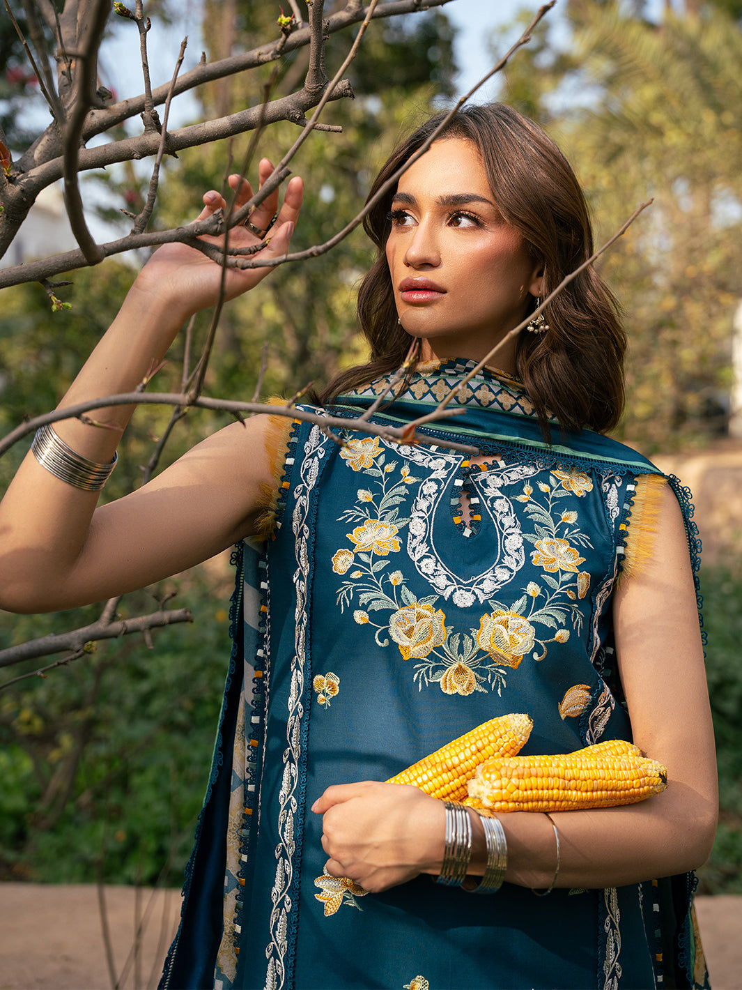 Bin Ilyas | Hazel Printed Lawn 25 | 2077 - B by Bin Ilyas - Designer Dress - Type: Ladies Clothes - Available at Libayah - 100% Original