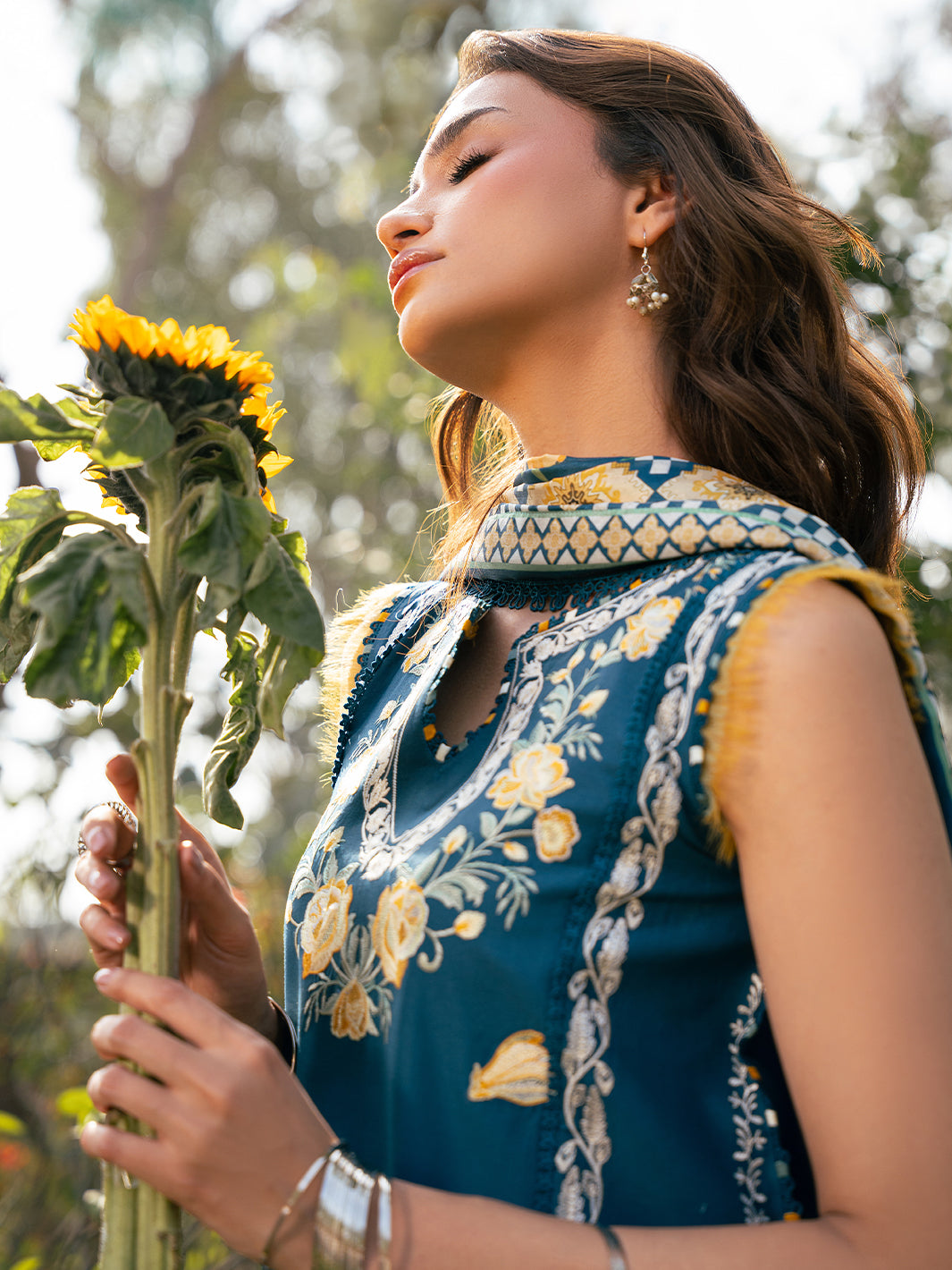 Bin Ilyas | Hazel Printed Lawn 25 | 2077 - B by Bin Ilyas - Designer Dress - Type: Ladies Clothes - Available at Libayah - 100% Original