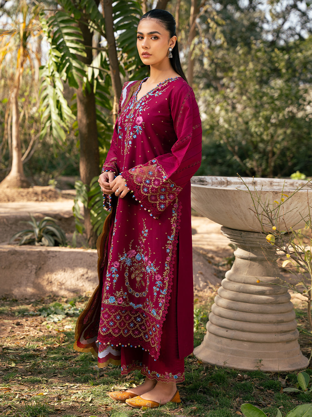 Bin Ilyas | Hazel Printed Lawn 25 | 2078 - A by Bin Ilyas - Designer Dress - Type: Ladies Clothes - Available at Libayah - 100% Original