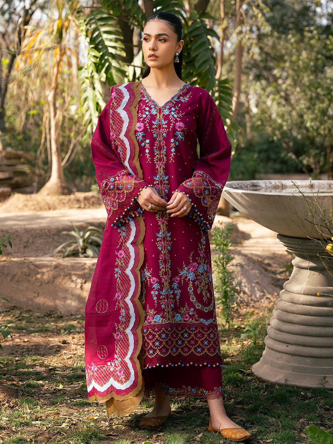 Bin Ilyas | Hazel Printed Lawn 25 | 2078 - A by Bin Ilyas - Designer Dress - Type: Ladies Clothes - Available at Libayah - 100% Original