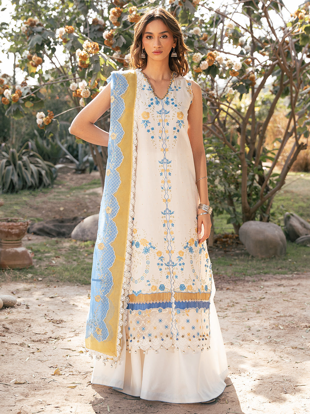 Bin Ilyas | Hazel Printed Lawn 25 | 2078 - B by Bin Ilyas - Designer Dress - Type: Ladies Clothes - Available at Libayah - 100% Original