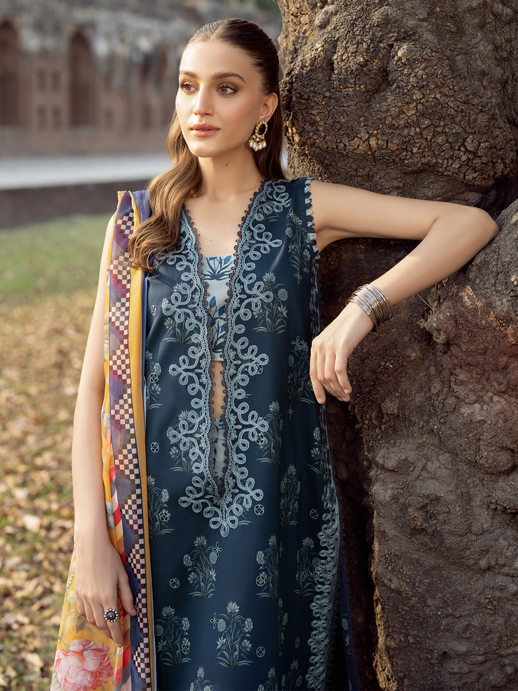 Bin Ilyas | Naqsh Naaz Luxury Lawn 25 | 2082 - B by Bin Ilyas - Designer Dress - Type: Ladies Clothes - Available at Libayah - 100% Original