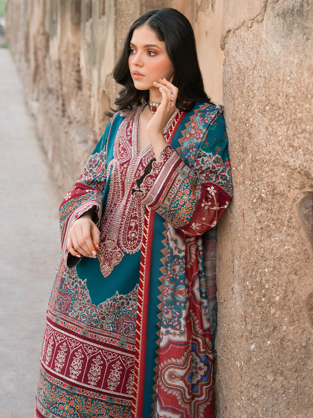 Bin Ilyas | Naqsh Naaz Luxury Lawn 25 | 2083 - B by Bin Ilyas - Designer Dress - Type: Ladies Clothes - Available at Libayah - 100% Original