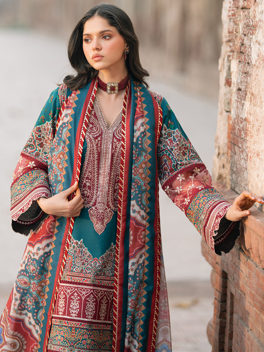Bin Ilyas | Naqsh Naaz Luxury Lawn 25 | 2083 - B by Bin Ilyas - Designer Dress - Type: Ladies Clothes - Available at Libayah - 100% Original