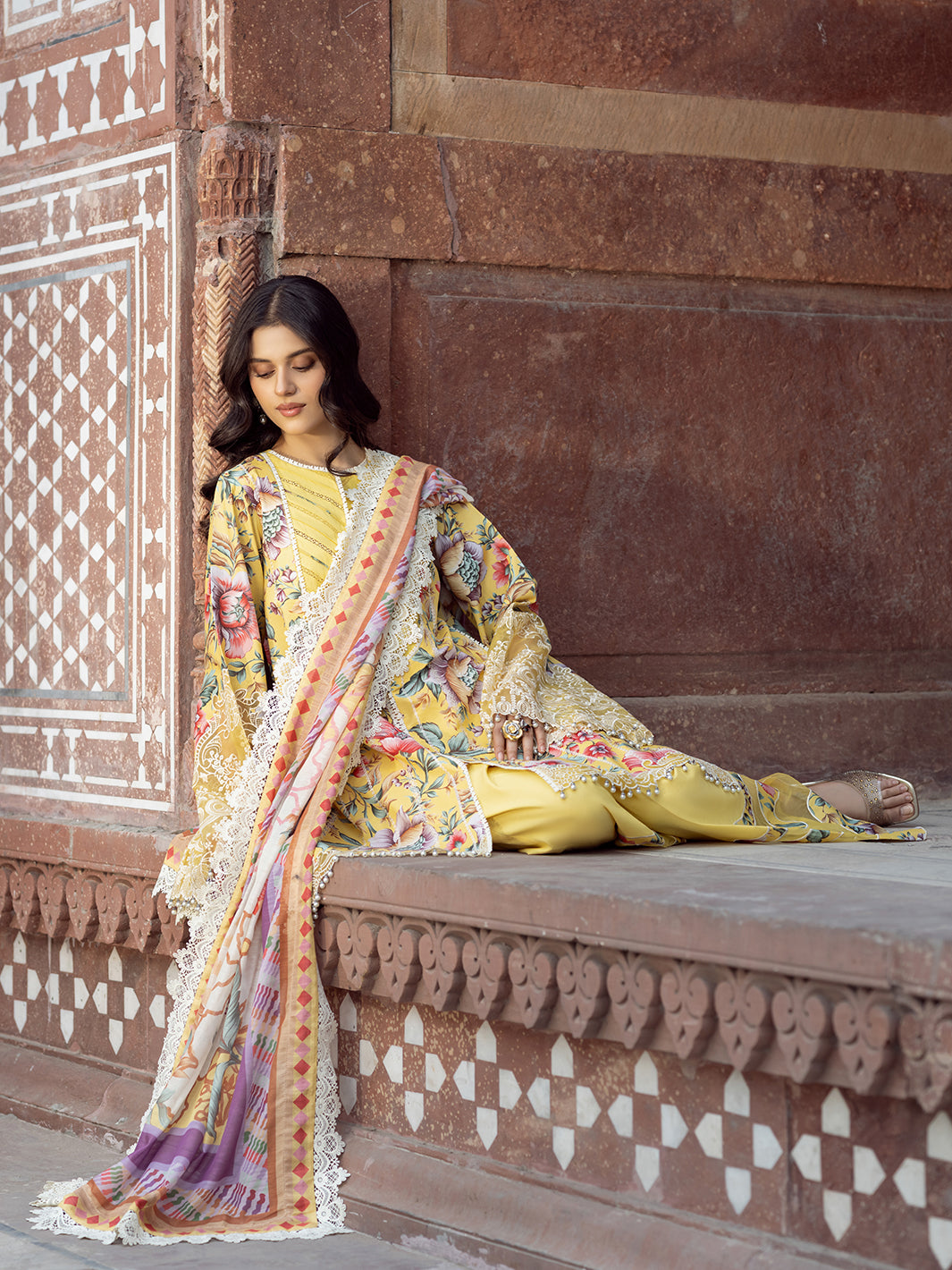 Bin Ilyas | Naqsh Naaz Luxury Lawn 25 | 2085 - A by Bin Ilyas - Designer Dress - Type: Ladies Clothes - Available at Libayah - 100% Original