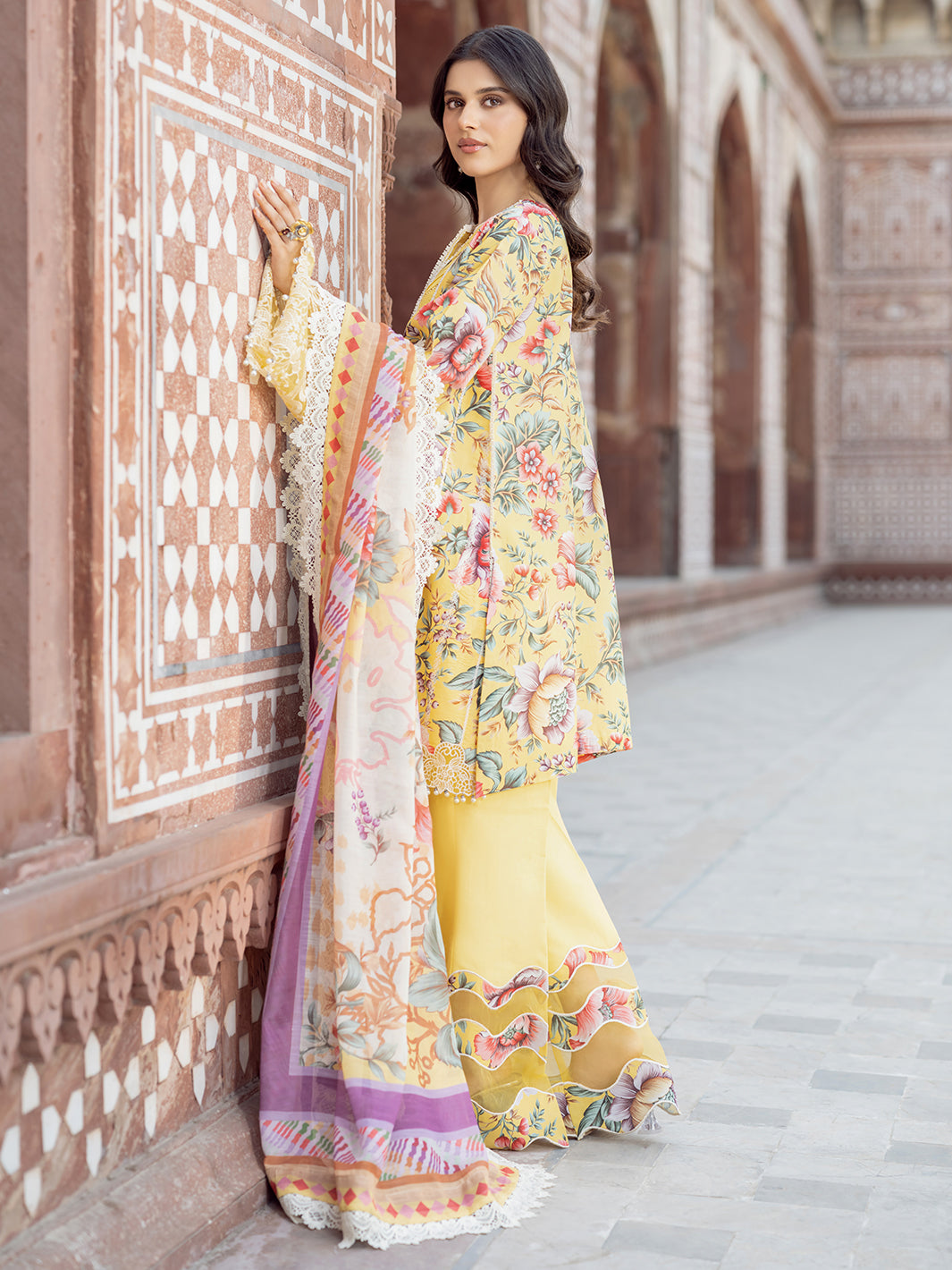 Bin Ilyas | Naqsh Naaz Luxury Lawn 25 | 2085 - A by Bin Ilyas - Designer Dress - Type: Ladies Clothes - Available at Libayah - 100% Original