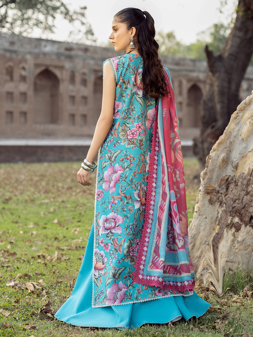 Bin Ilyas | Naqsh Naaz Luxury Lawn 25 | 2085 - B by Bin Ilyas - Designer Dress - Type: Ladies Clothes - Available at Libayah - 100% Original