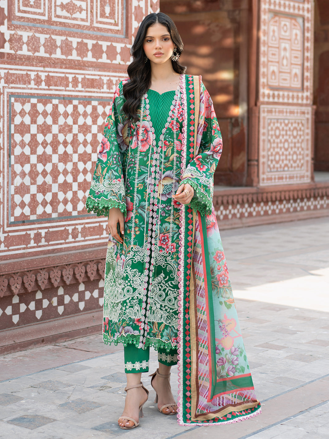 Bin Ilyas | Naqsh Naaz Luxury Lawn 25 | 2085 - D by Bin Ilyas - Designer Dress - Type: Ladies Clothes - Available at Libayah - 100% Original