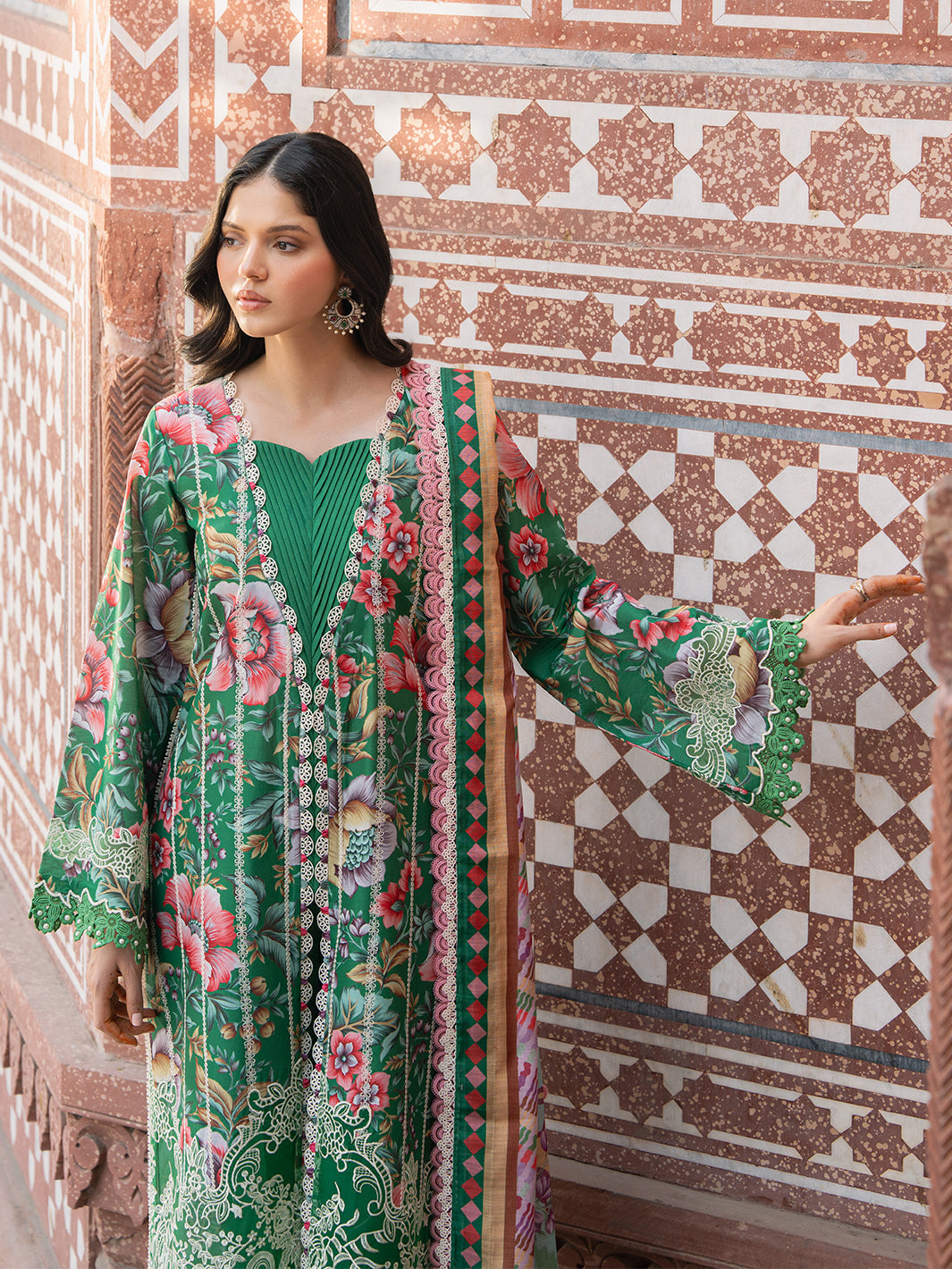 Bin Ilyas | Naqsh Naaz Luxury Lawn 25 | 2085 - D by Bin Ilyas - Designer Dress - Type: Ladies Clothes - Available at Libayah - 100% Original