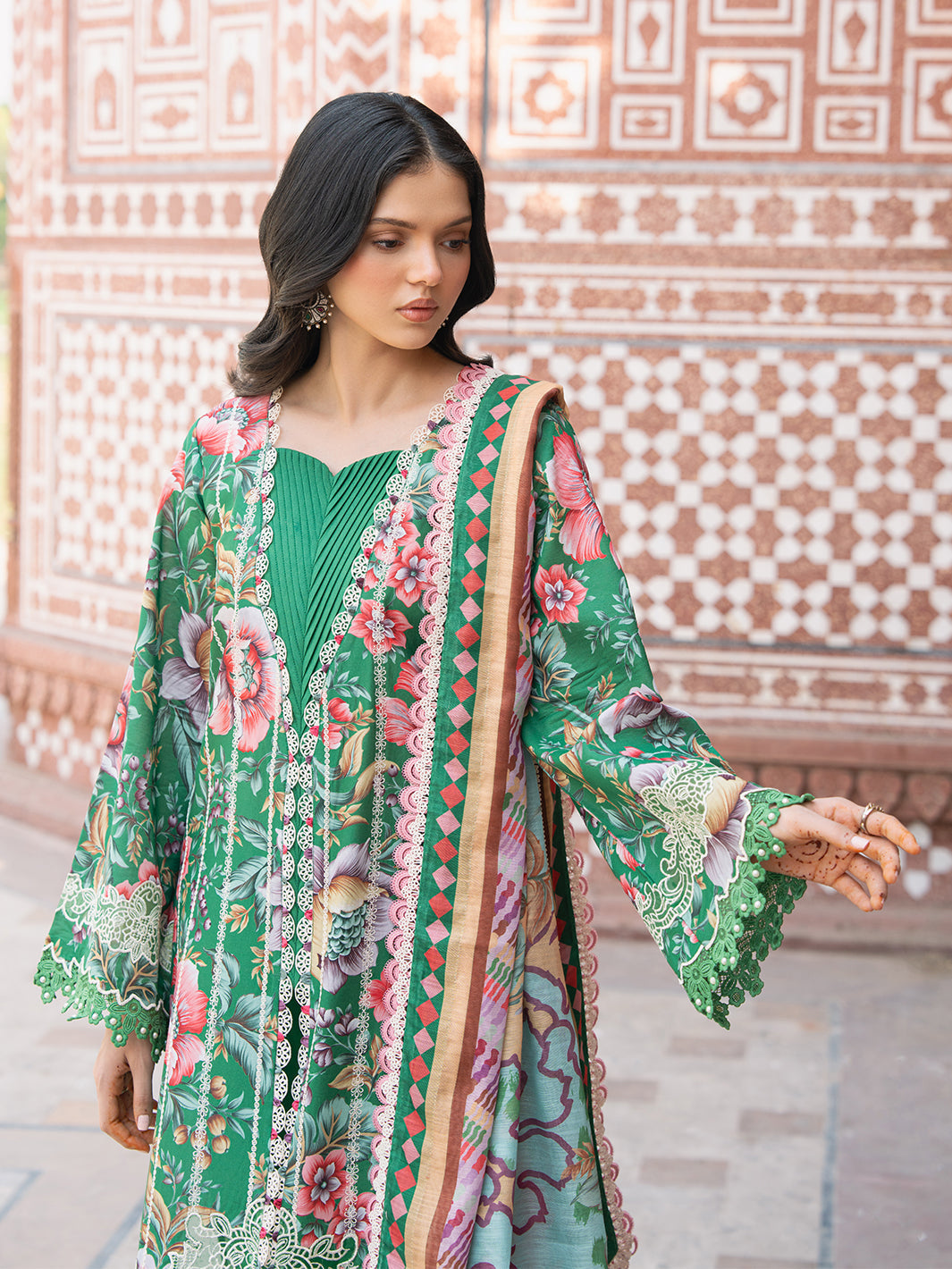 Bin Ilyas | Naqsh Naaz Luxury Lawn 25 | 2085 - D by Bin Ilyas - Designer Dress - Type: Ladies Clothes - Available at Libayah - 100% Original