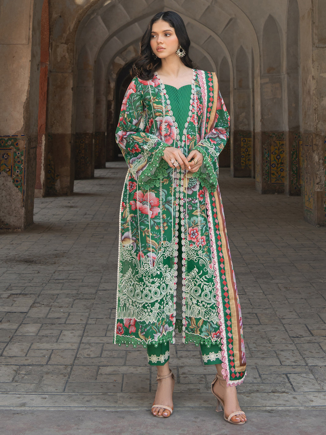 Bin Ilyas | Naqsh Naaz Luxury Lawn 25 | 2085 - D by Bin Ilyas - Designer Dress - Type: Ladies Clothes - Available at Libayah - 100% Original