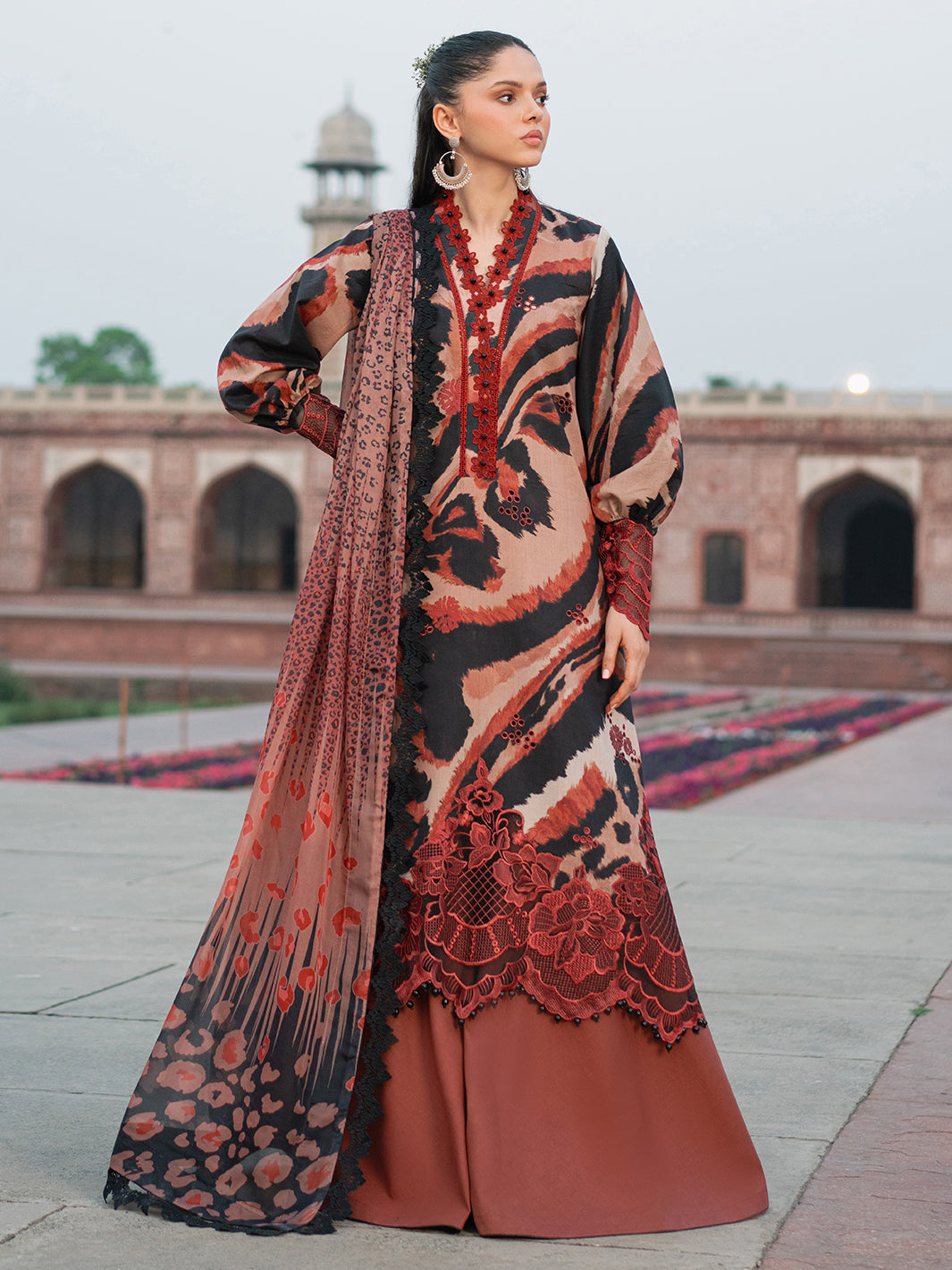 Bin Ilyas | Naqsh Naaz Luxury Lawn 25 | 2086 - C by Bin Ilyas - Designer Dress - Type: Ladies Clothes - Available at Libayah - 100% Original