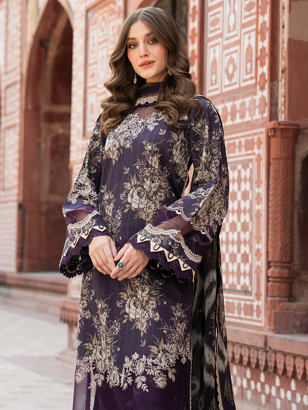 Bin Ilyas | Naqsh Naaz Luxury Lawn 25 | 2087 - B by Bin Ilyas - Designer Dress - Type: Ladies Clothes - Available at Libayah - 100% Original