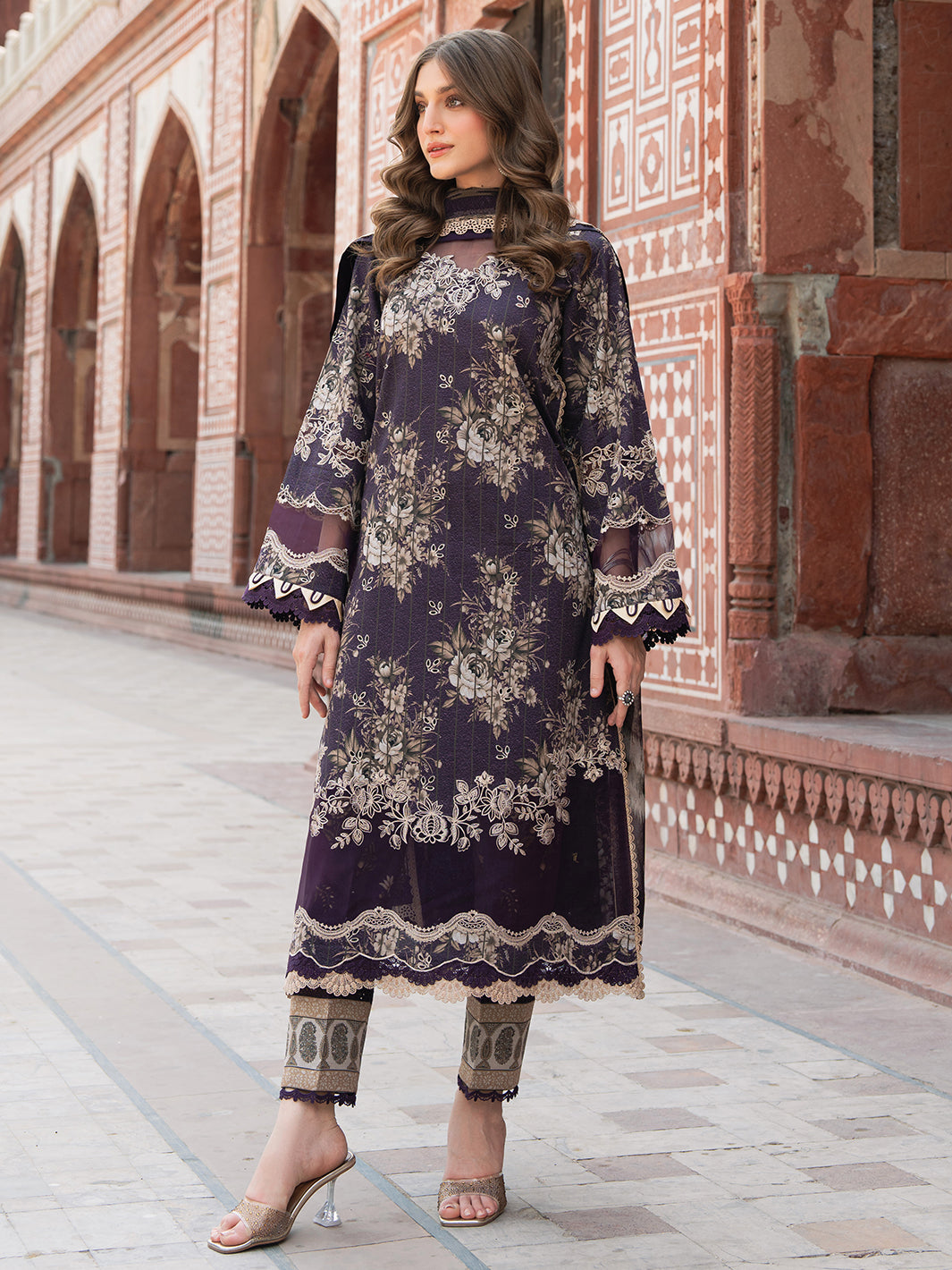 Bin Ilyas | Naqsh Naaz Luxury Lawn 25 | 2087 - B by Bin Ilyas - Designer Dress - Type: Ladies Clothes - Available at Libayah - 100% Original