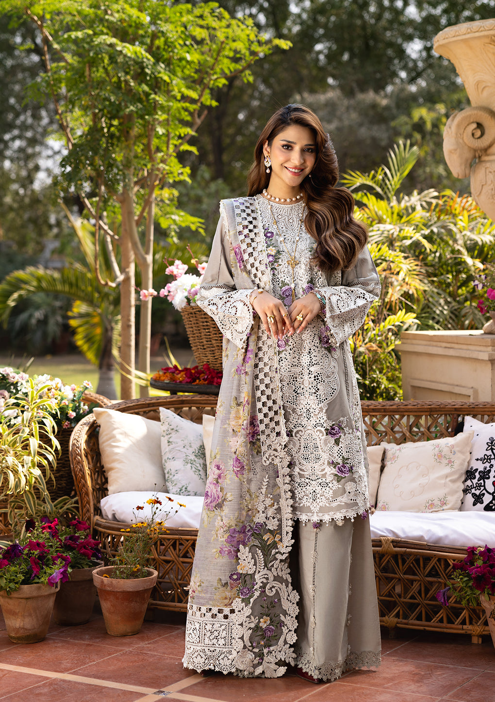 Elaf Premium | Luxury Lawn 25 | ELM-05 RAMSHA by Elaf Premium - Designer Dress - Type: Ladies Clothes - Available at Libayah - 100% Original