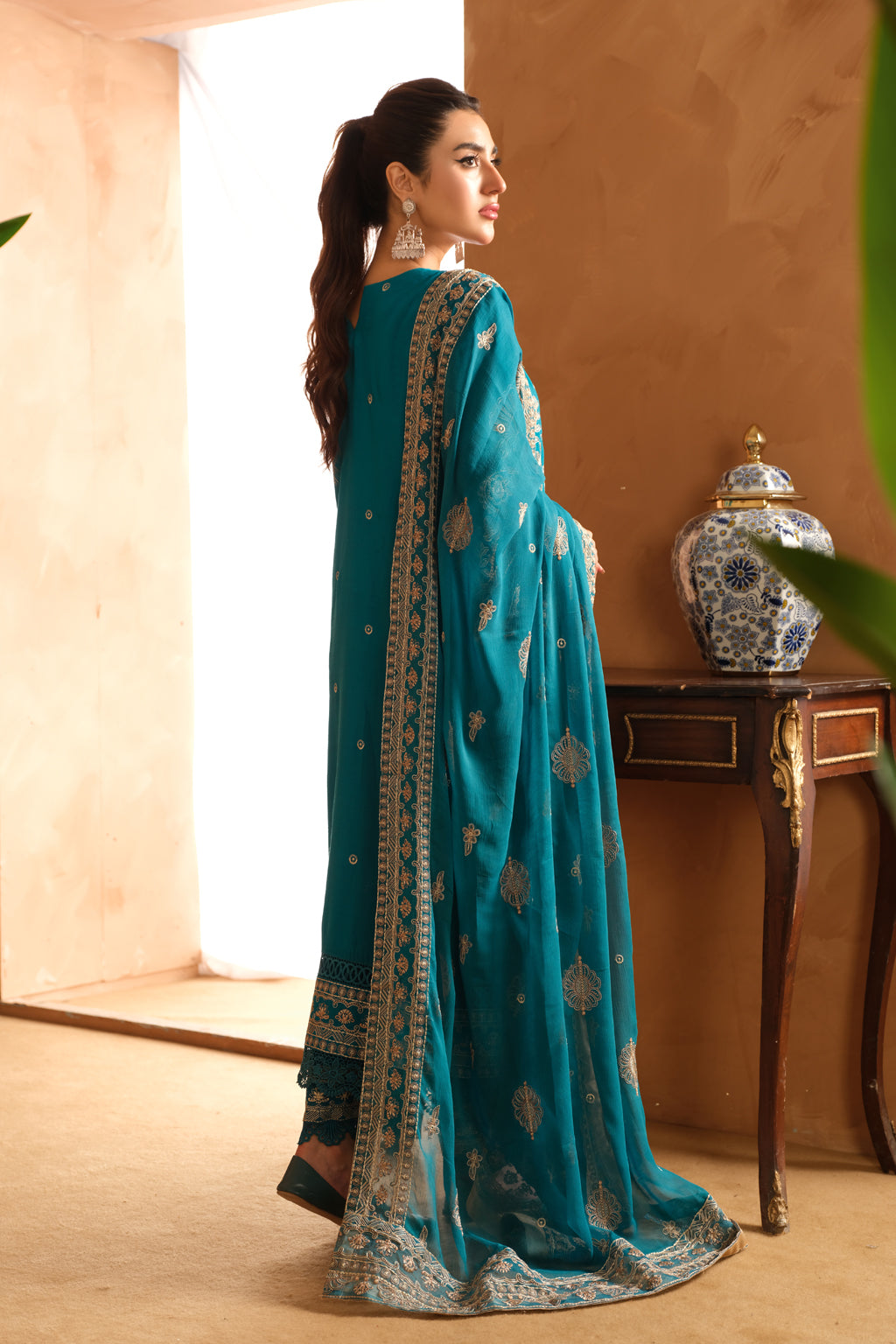 Johra | Shah Jahan Embroidered Viscose | JH-264-SJ by Johra - Designer Dress - Type: Luxury - Available at Libayah - 100% Original