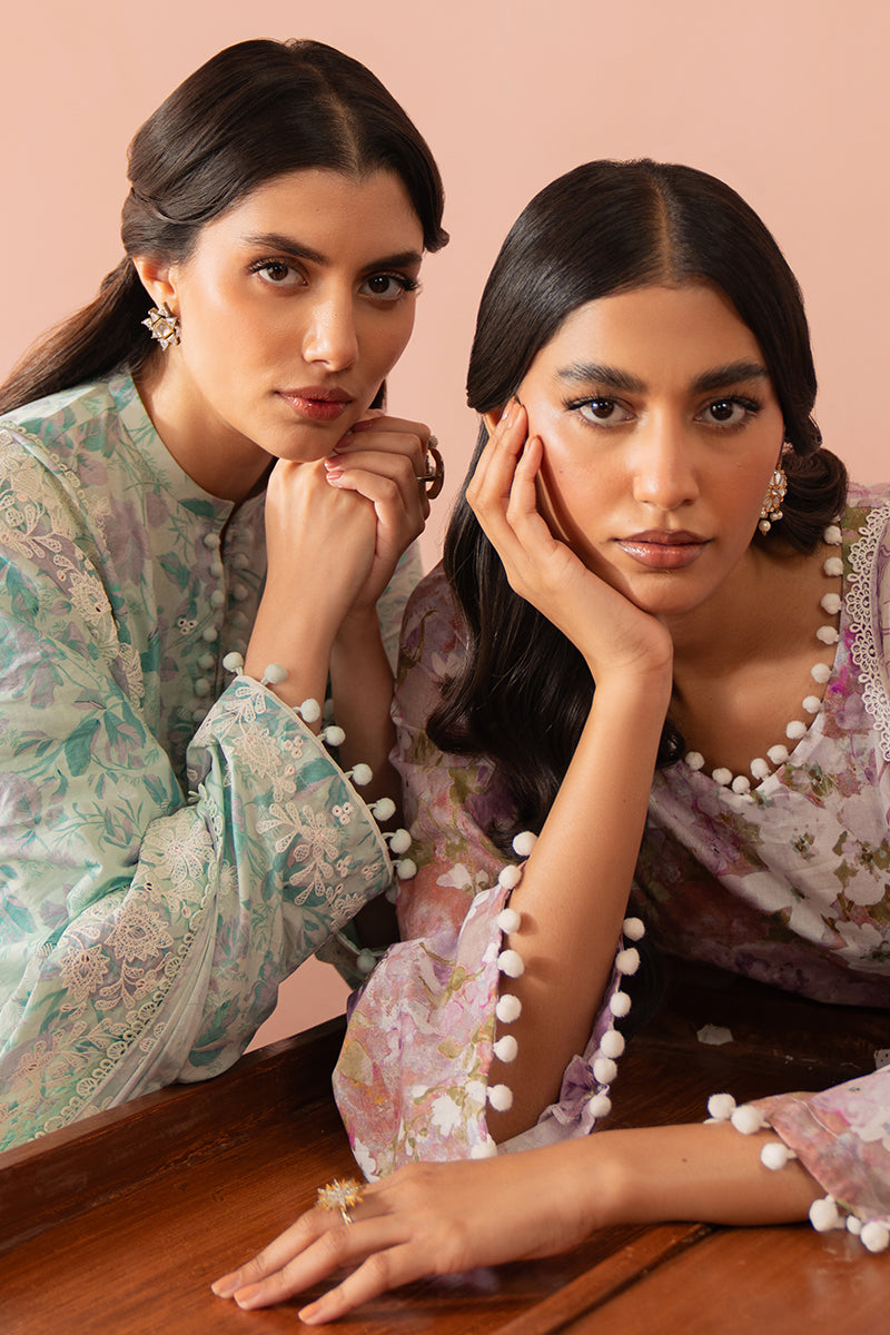 Cross Stitch | Cambric Lawn 24 | MINT HAZE by Cross Stitch - Designer Dress - Type: Casuals - Available at Libayah - 100% Original