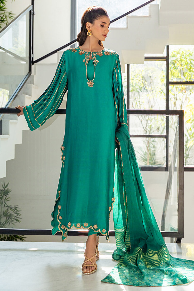 Chic Ophicial | Celenia Pret | Emerald Green by Chic Ophicial - Designer Dress - Type: Ladies Clothes - Available at Libayah - 100% Original