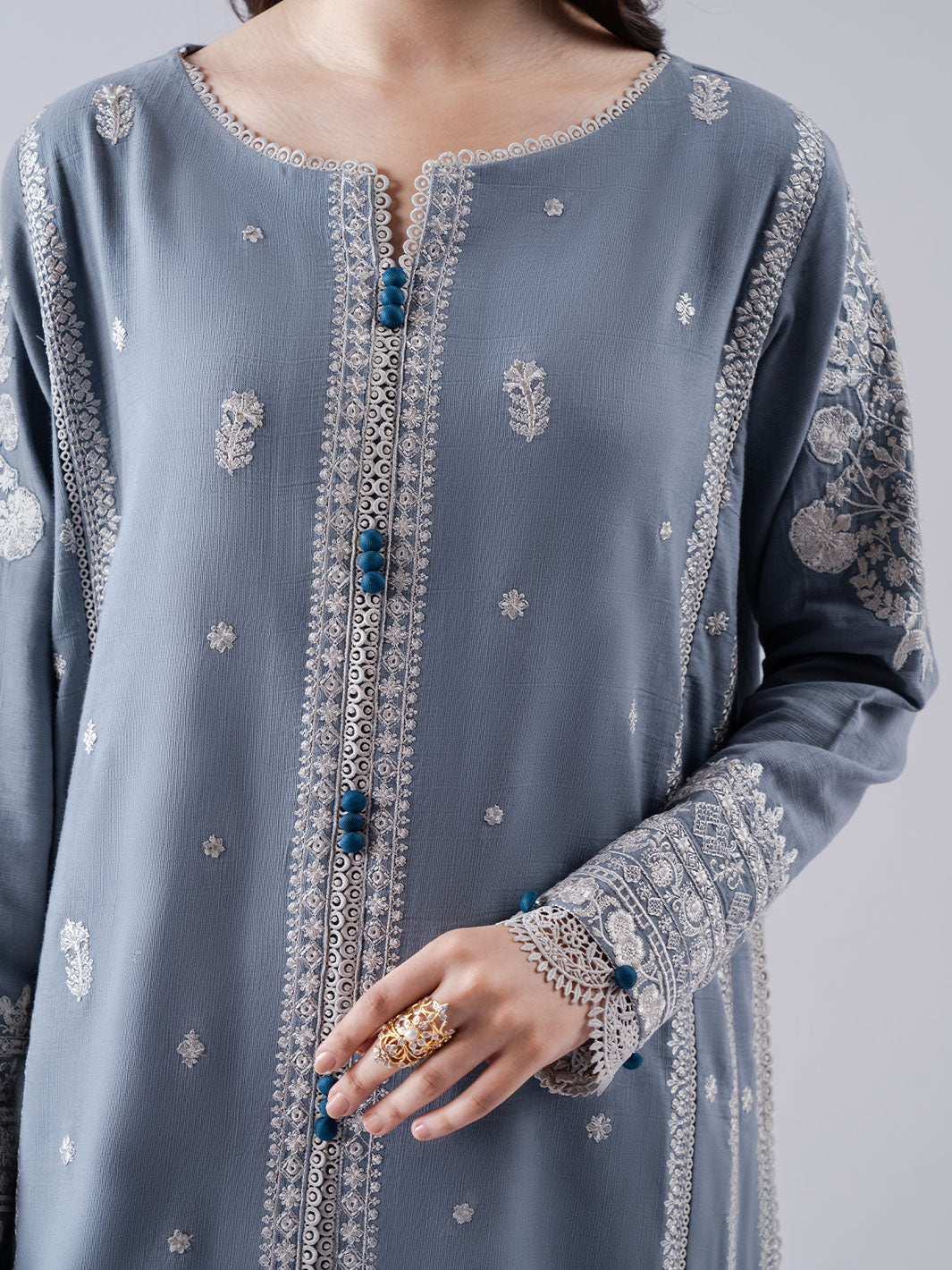 Faiza Faisal | Winter Edit 2024 | ELAAF by Faiza Faisal - Designer Dress - Type: Ladies Clothes - Available at Libayah - 100% Original