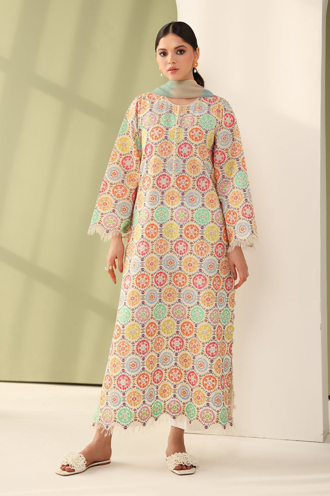 Baroque | Eid Printique | EMBROIDERED PRINTED LAWN UF-4178 by Baroque - Designer Dress - Type: Ladies Clothes - Available at Libayah - 100% Original