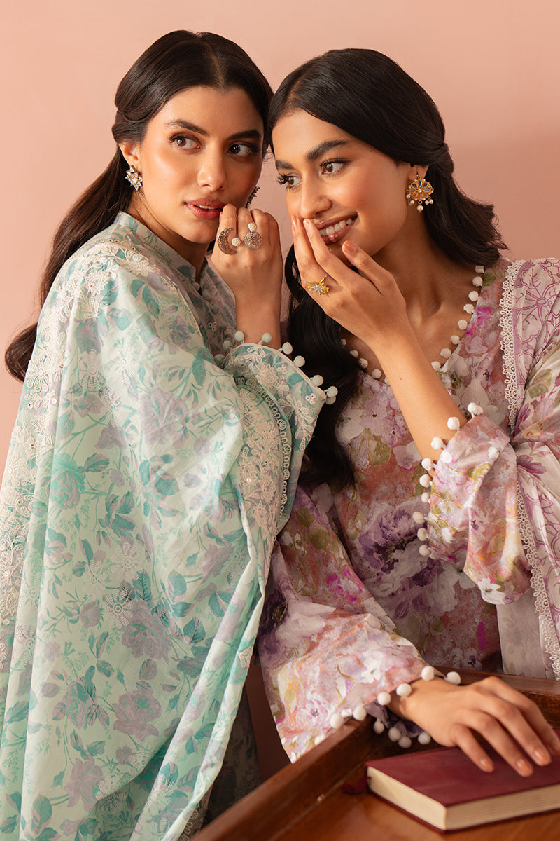 Cross Stitch | Cambric Lawn 24 | MINT HAZE by Cross Stitch - Designer Dress - Type: Casuals - Available at Libayah - 100% Original
