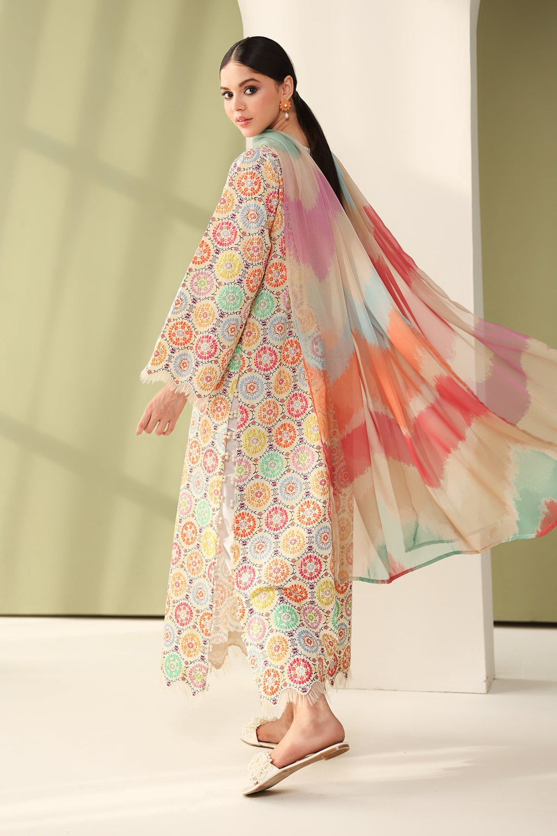 Baroque | Eid Printique | EMBROIDERED PRINTED LAWN UF-4178 by Baroque - Designer Dress - Type: Ladies Clothes - Available at Libayah - 100% Original