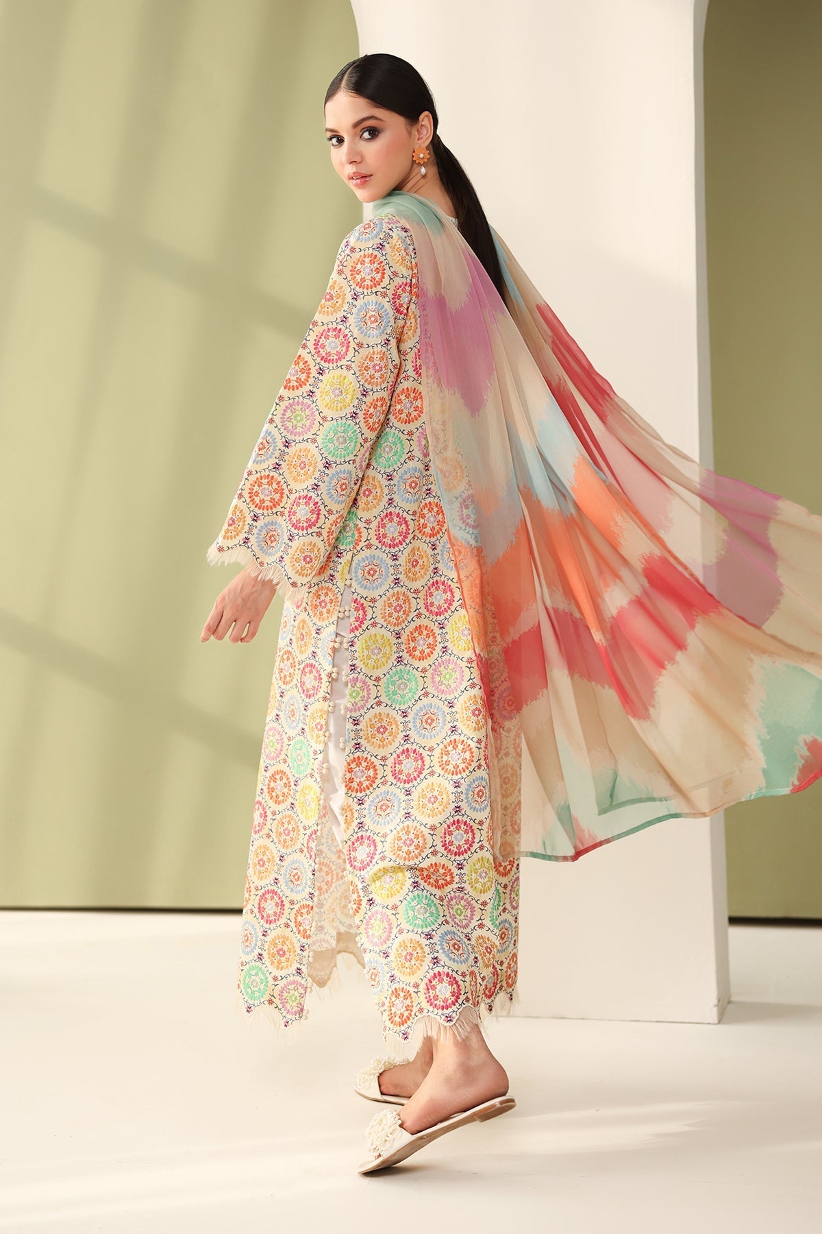 Baroque | Eid Printique | EMBROIDERED PRINTED LAWN UF-4178 by Baroque - Designer Dress - Type: Ladies Clothes - Available at Libayah - 100% Original