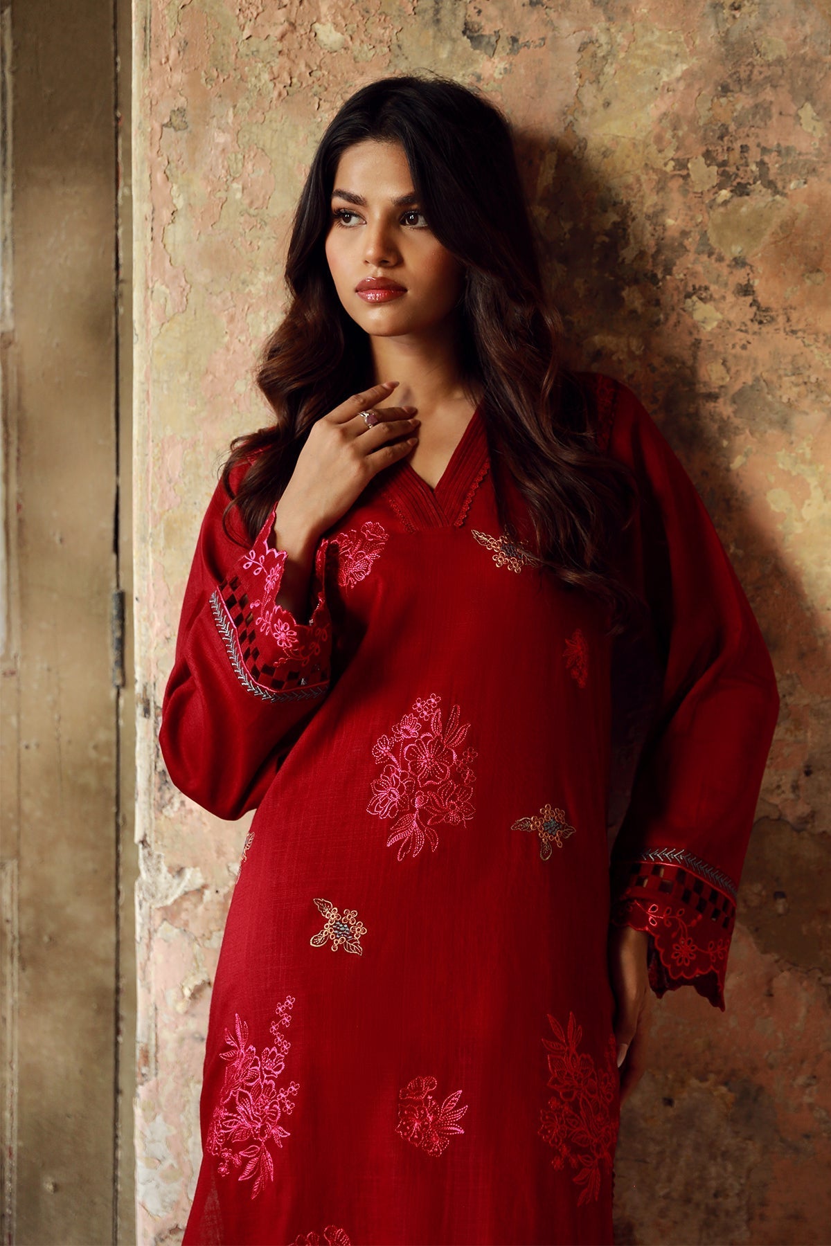 Sahar | Winter Collection | Crimson by Sahar - Designer Dress - Type: Ladies Clothes - Available at Libayah - 100% Original