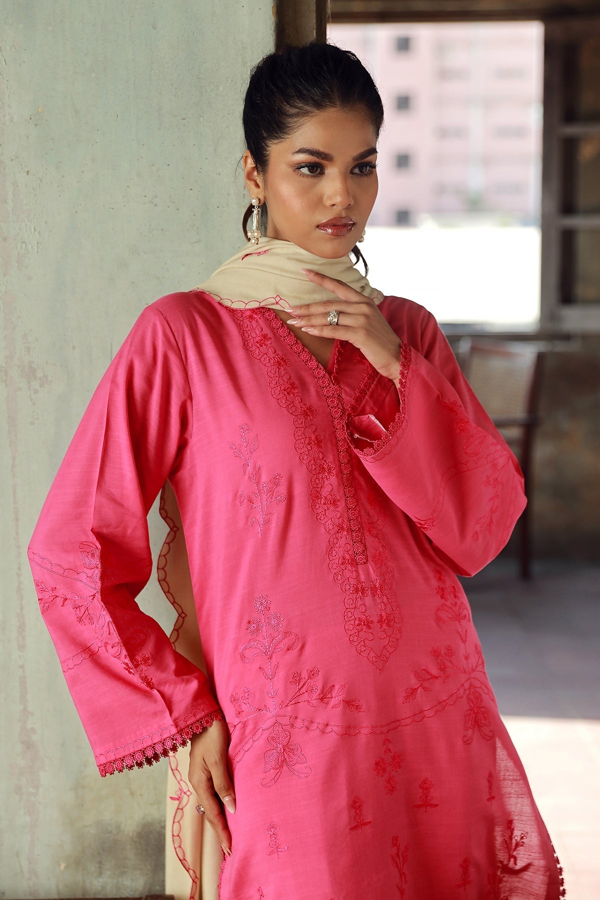 Sahar | Winter Collection | Fusia Frost by Sahar - Designer Dress - Type: Ladies Clothes - Available at Libayah - 100% Original