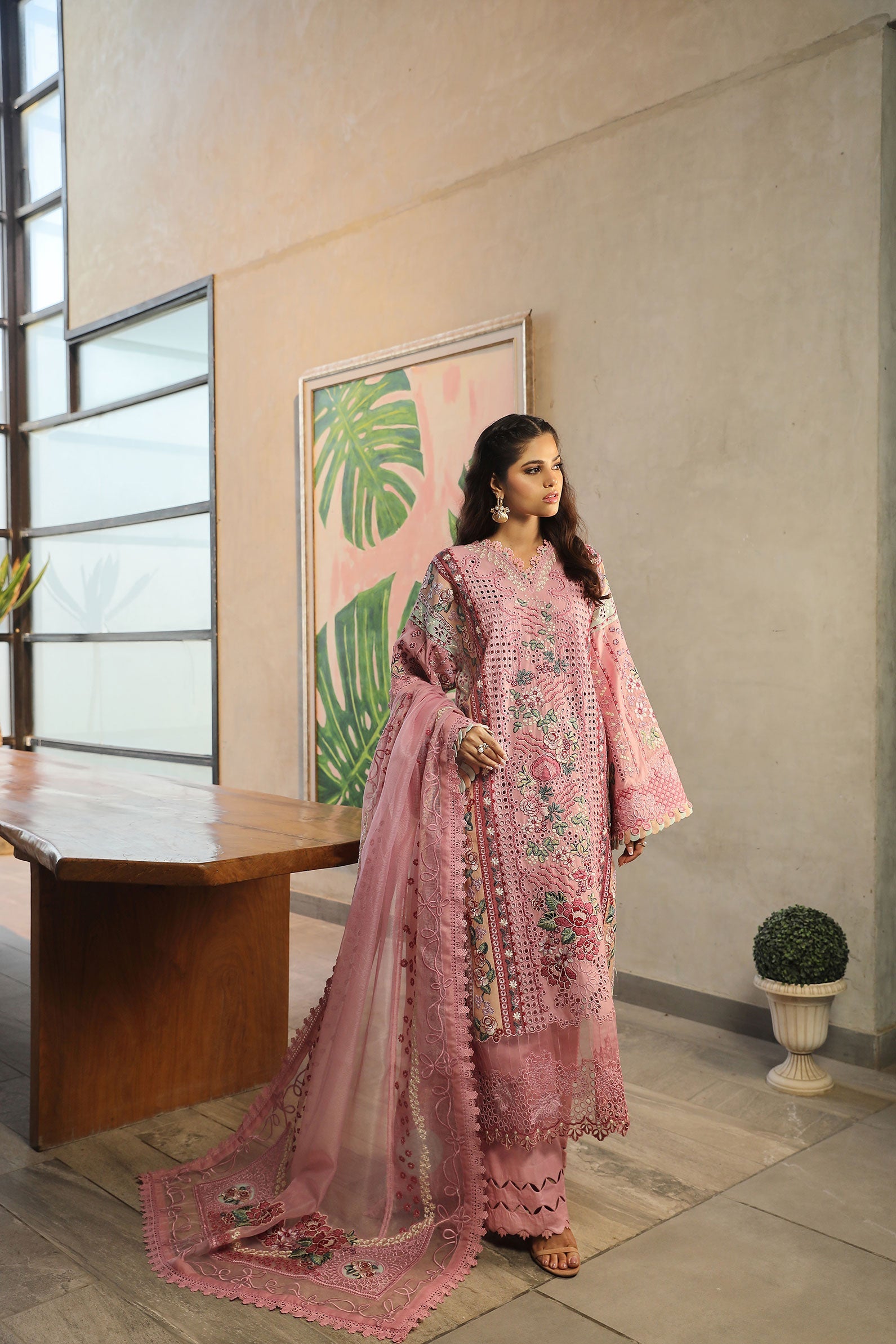 Maryam Hussain | Luxury Lawn 24 | CORAL by Maryam Hussain - Designer Dress - Type: Ladies Clothes - Available at Libayah - 100% Original